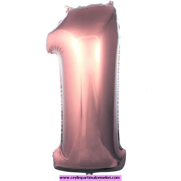 1 Rakam Rose Folyo Balon